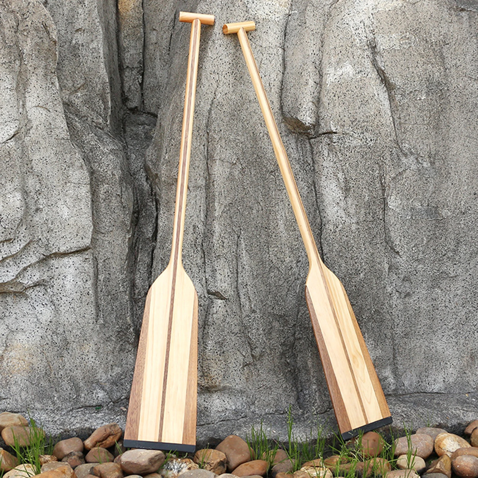 Lightweight Wooden Dragon Boat Paddle with Ergonomic Grip Waterproof Beginner Boat Oar for Boating Sports Equipment - Image 2