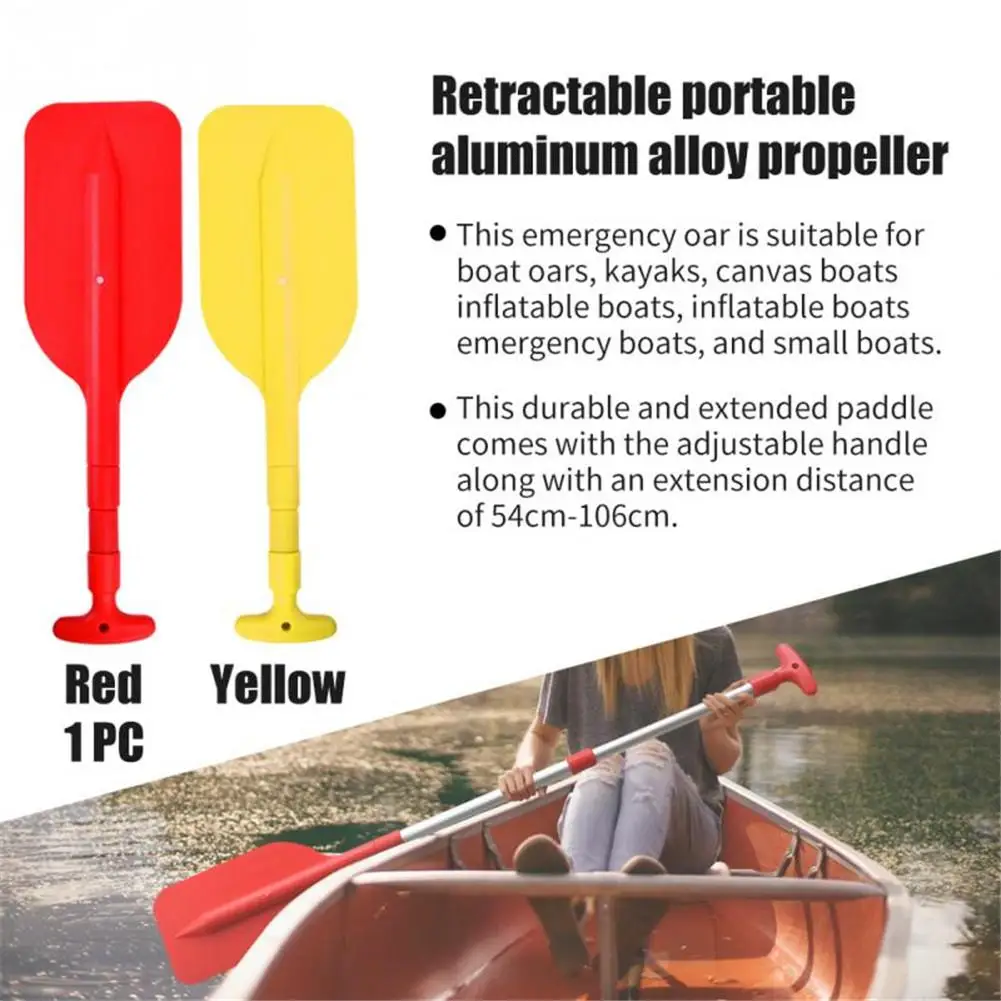 Outdoor Water Sports Aluminum Alloy Oar Telescopic Portable Oar 54-106cm Telescoping Paddle Kayaks Boating Paddle Water Sports - Image 3