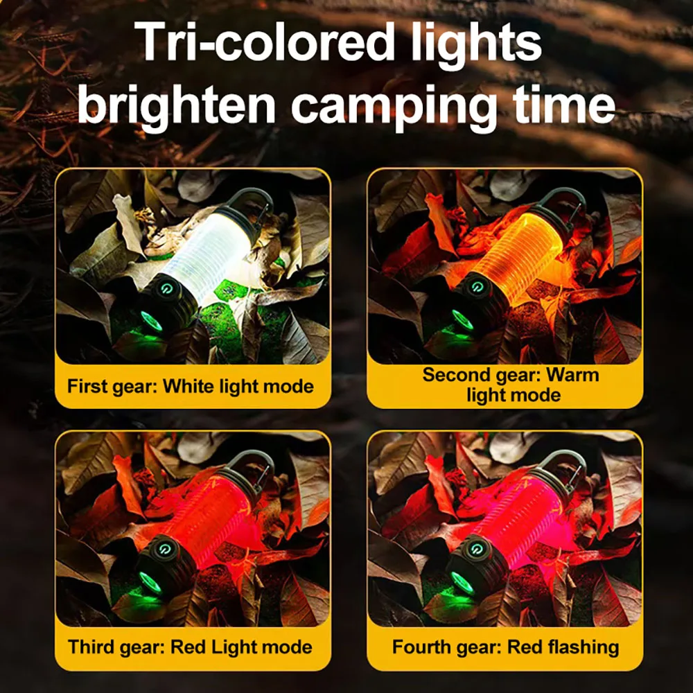 Multi Functional Outdoor LED Camping Light Night Riding Light Rechargeable Handheld Night Light Waterproof Travel Light - Image 5