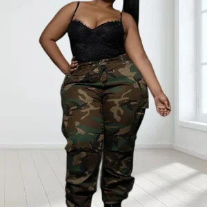 Wmstar Plus Size Pants Women Camouflage Cargo Casual Loose Jogging Trousers Fashion Street Wear Wholesale Dropshipping New Style