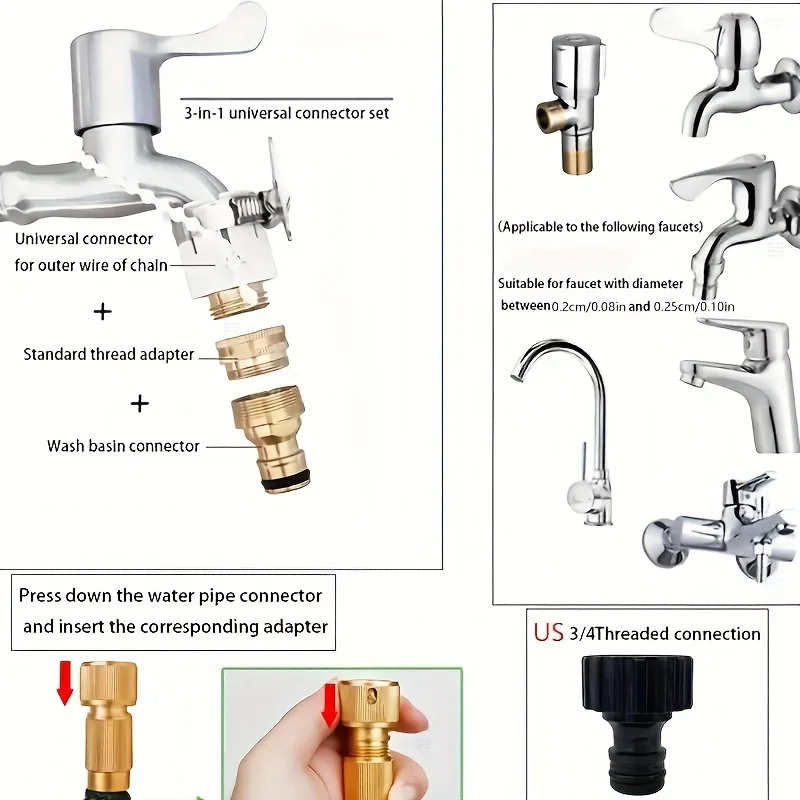 New Expandable Magic Hose High Pressure Car Wash Hose With Spray Gun Set Outdoor Watering Irrigation Tool Garden Hose - Image 6