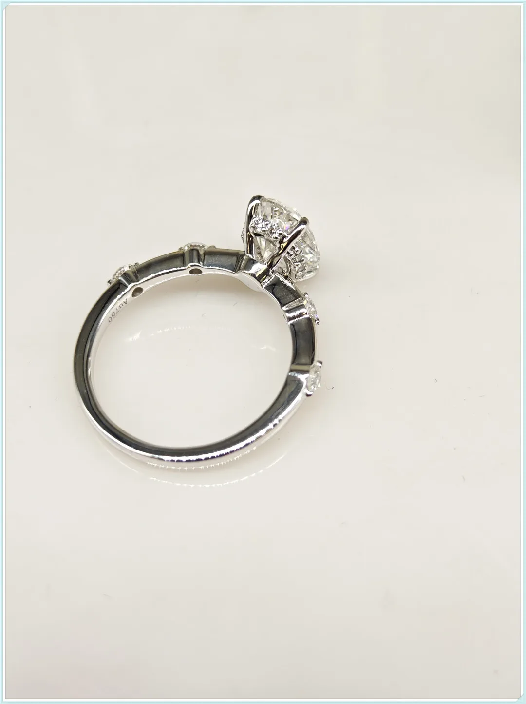 18K white gold diamond ring 2CT Laboratory Growth diamond E color IGI Certificate wedding diamond ring factory custom Valentine' - Image 4