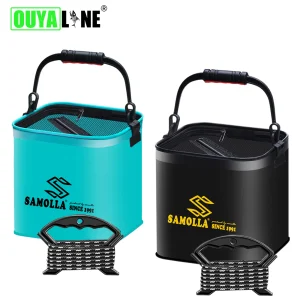 Portable Foldable Fishing Bucket Live Bait Outdoor Camping EVA Fishing Bag Fish Protection Water Tank Camping Tackle