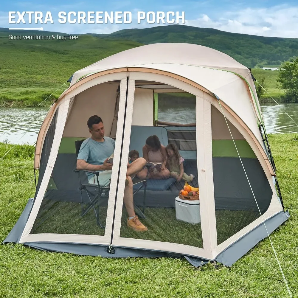 Dome Tent, Family Tent for Camping, Waterproof Large Cabin Tent, Easy to Set Up, Large Tent for Camping and Backyard - Image 3