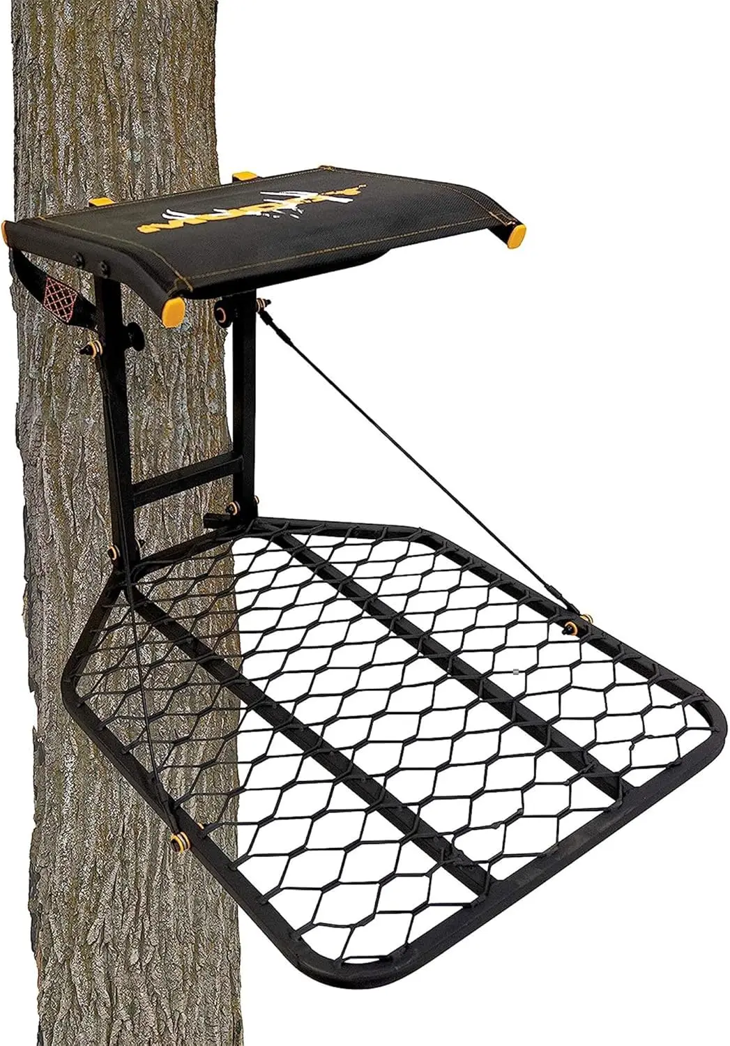USA Hang On 1 Person Hunting Tree Stand Platform with Silent Straps, FlexTek Comfort Seating, and Extra Wide Platform (2 Pack) - Image 4