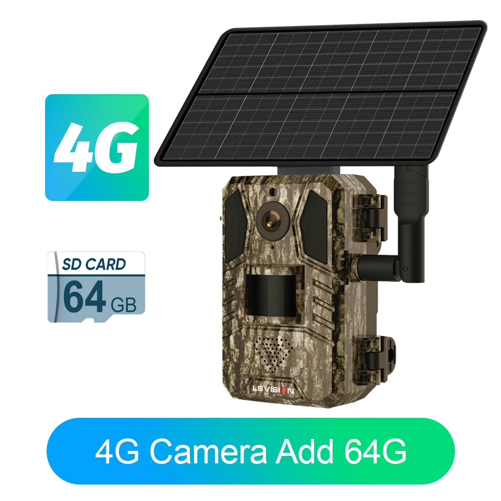 LS VISION Trail Camera 4G Wireless 2K Solar Powered Hunting Cameras Night Vision 4mp Waterproof Wild Cam For Wildlife Monitoring - Image 8