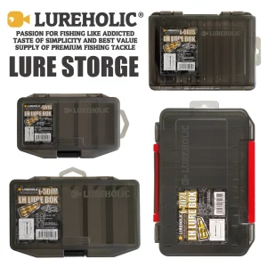 LUREHOLIC Lure Box FishingTackle Storage Hard Lure Soft Worm Tungsten Weight Jig Head Hooks Storage PVC Boxes