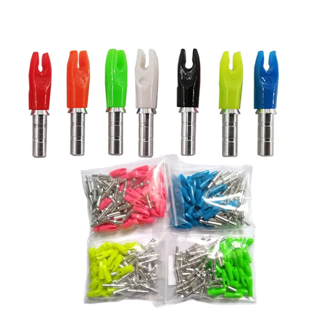 12pcs Archery Arrow Pin Nocks ID3.2/4.2/6.2MM Carbon Arrow Shaft Compound Recurve Bow Hunting Shooting