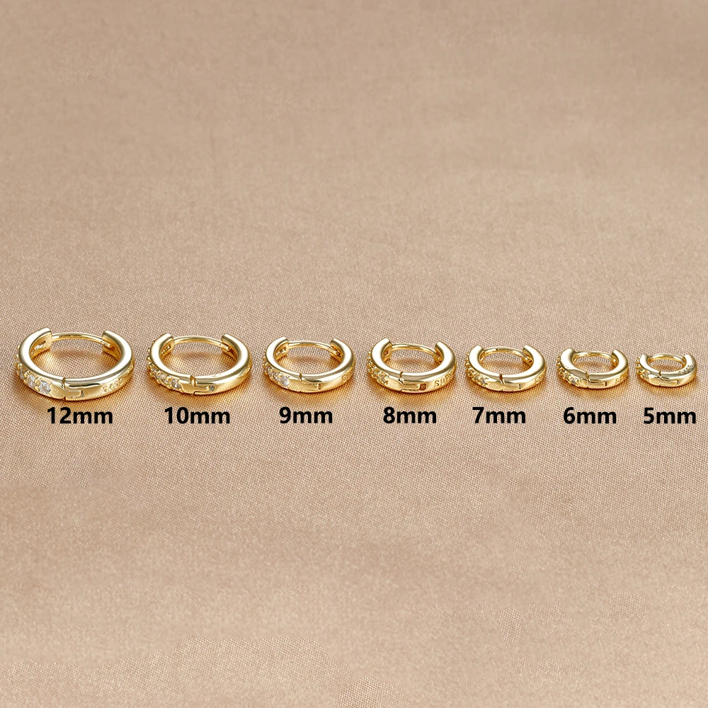 1Pair Stainless Steel Huggie Minimal Hoop Earrings Little Crystal Zirconia Thin Helix Tragus Cartilage Earrings Piercing Jewelry - Image 6