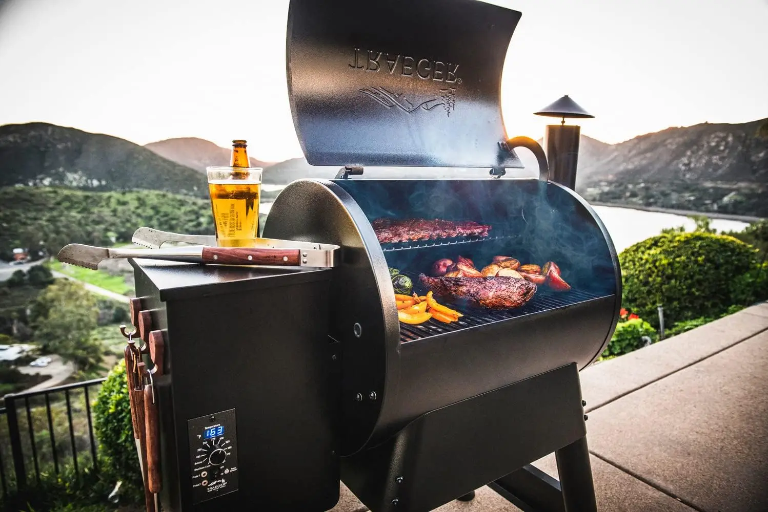 Traeger Grills Pro 22 Electric Wood Pellet Grill and Smoker, Bronze, 572 Square Inches Cook Area, 450 Degree Max Temperature, Me - Image 3