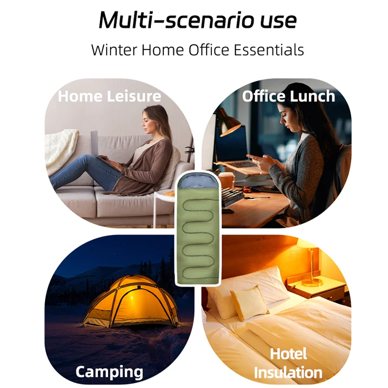 3.0KG Outdoor Cotton Sleeping Bag Cold Waterproof Warm -15 ℃ -25 ℃ Thicker and Wider Oversized Sleeping Bag - Image 6