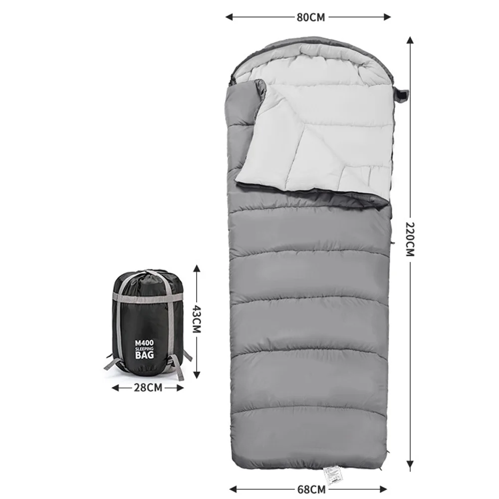 Double Persons Sleeping Bags For Adults Cold Weather 12°C- -18°C Cold-Resistant With Hooded Anti-splashing For Camping - Image 10
