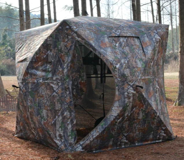 Outdoor Hunting Pop Up Ground Blinds for 4-6 People 116" 58" 66" with Windows and Silent Magnetic Door Lightweight Blinds - Image 6