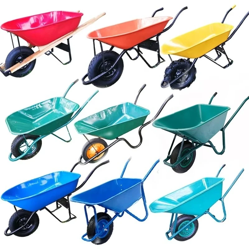 Foam Rubber Wheel Barrow Construction 200KG Carretilla Metal Concrete Usa Wheelbarrow - Image 2