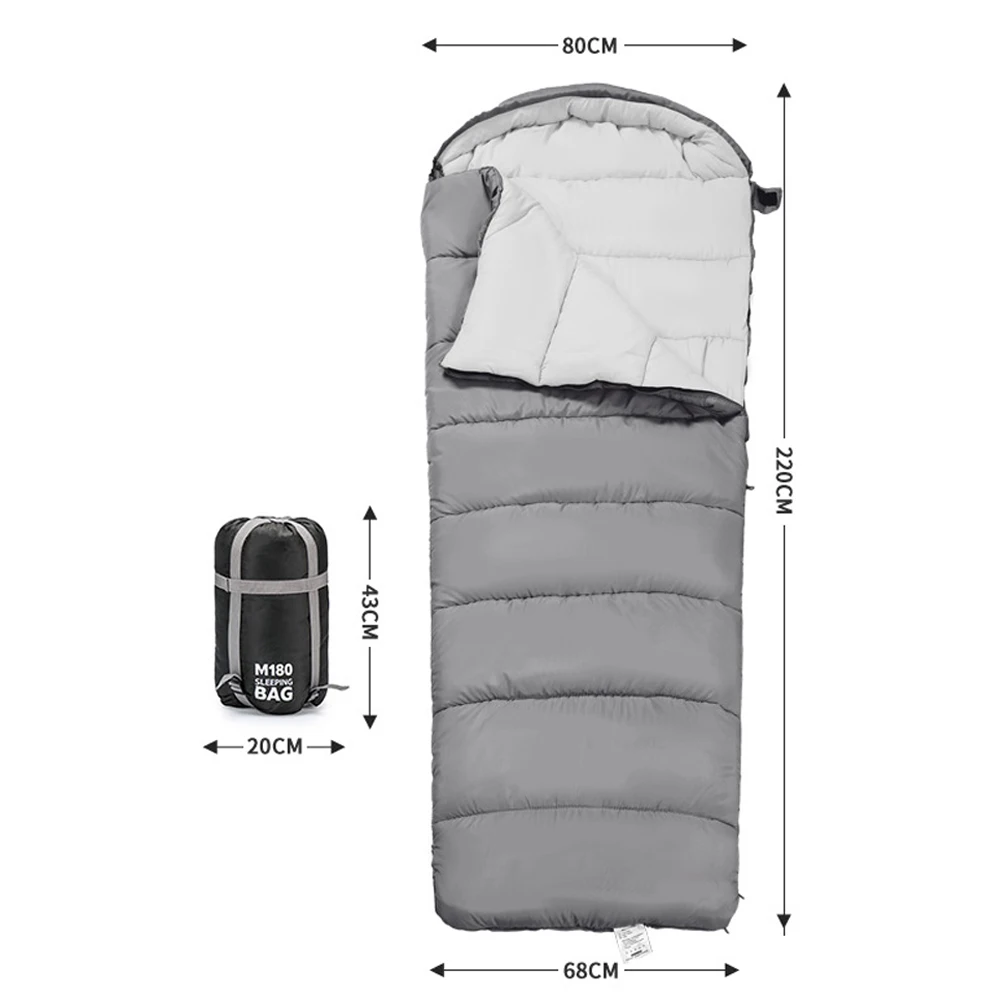 Double Persons Sleeping Bags For Adults Cold Weather 12°C- -18°C Cold-Resistant With Hooded Anti-splashing For Camping - Image 7