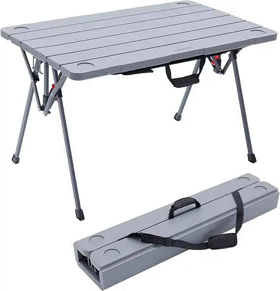 Cococabana X Camphor Portable Folding Table with Adjustable Shoulder Strap for Camping, Tailgating, Picnic, RV - Roll Up Design, - Image 7