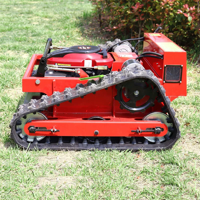 Hot Selling Remote Control Lawn Mower Crawler Type Gasoline Self Propelled Grass Cutting Machine - Image 4