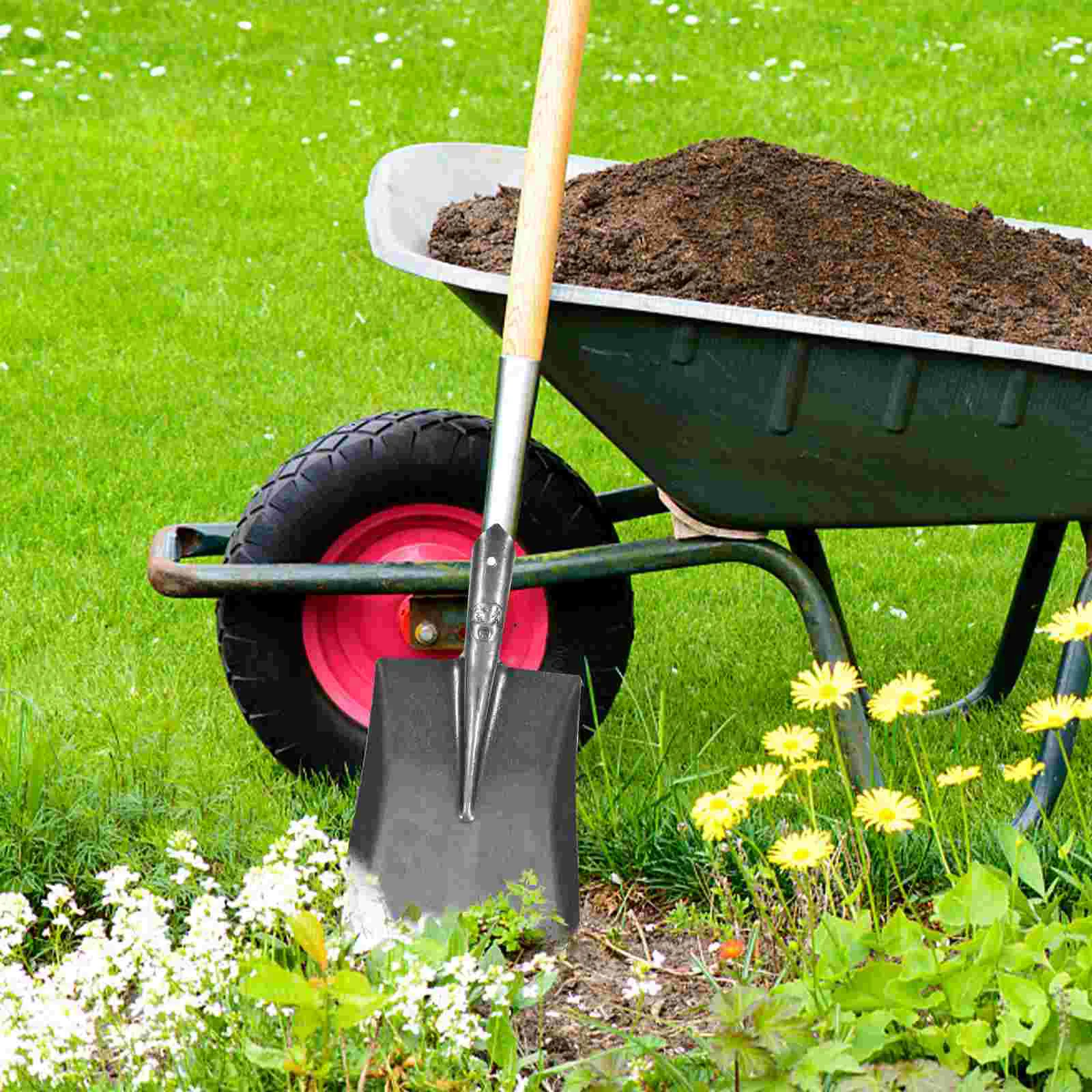 Garden Metal Steel Spade Snow Digging Flat Duty Heavy Portable Hand Coal Construction Camping Hiking Tools - Image 4