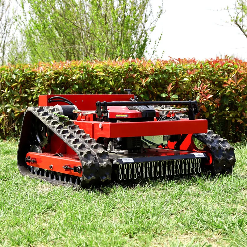 Hot Selling Remote Control Lawn Mower Crawler Type Gasoline Self Propelled Grass Cutting Machine - Image 5