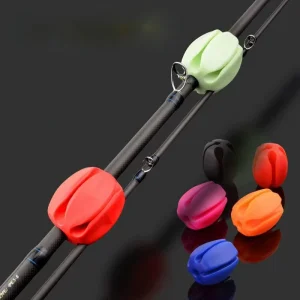 6PCS 5 HoleSilicone Fishing Rod Holder Ball Straps Lightweight Fishing Tackle Ties Organizer Storage Racks Fishing Accessories