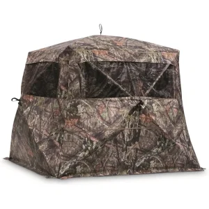 Flare 270 Pop-Up Hunting Camo Ground Blind for Deer, Duck, Bow, and Turkey Hunting Gear, Equipment, and Accessories