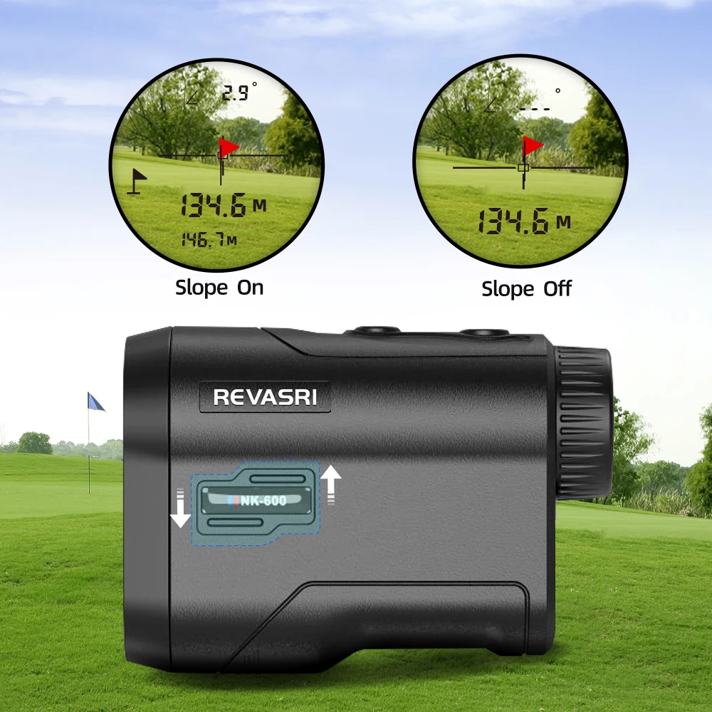 REVASRI Golf Rangefinder Rechargeable Distance Meter with Slope Switch and Flag Lock Vibration for Golfing Promotion and Hunting - Image 2