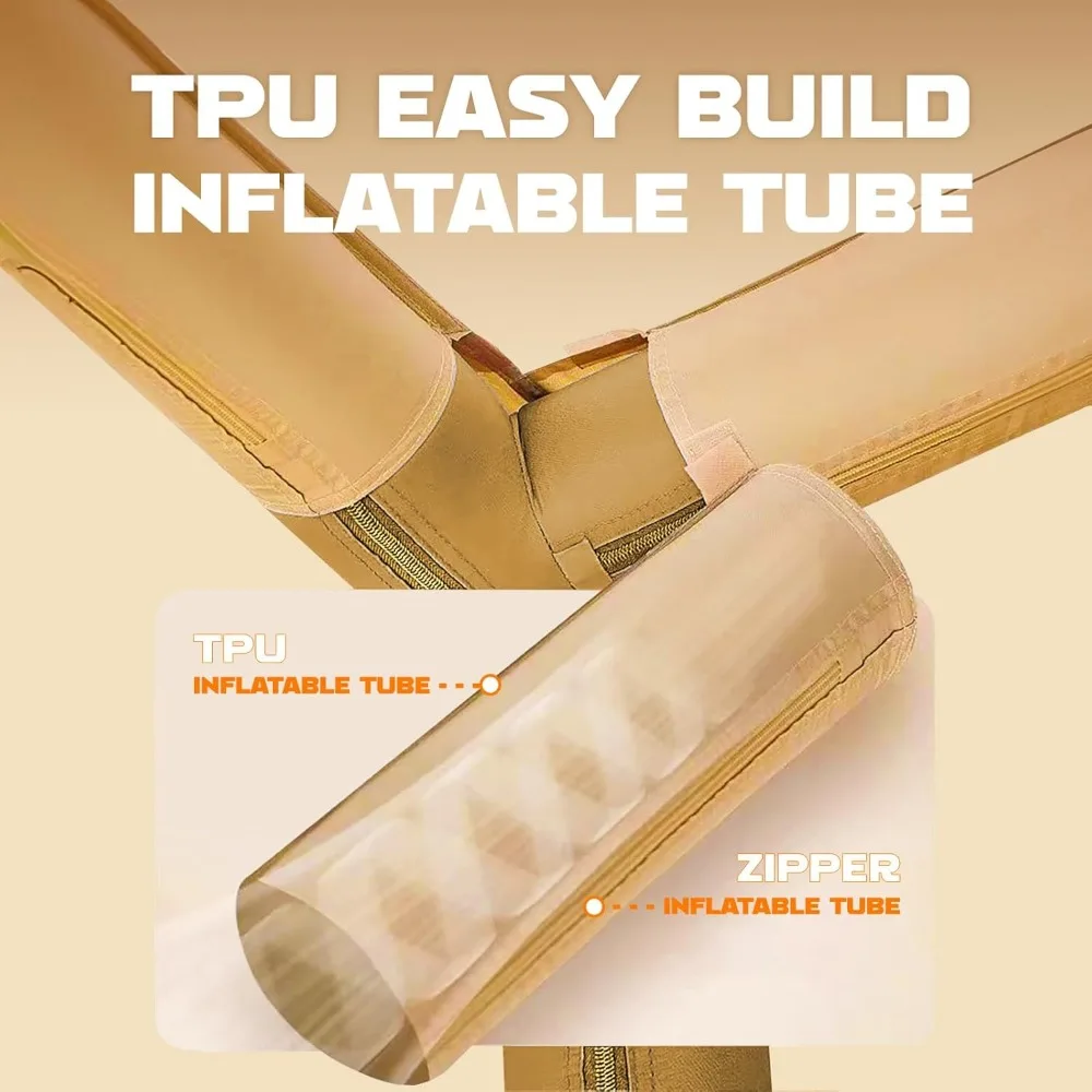 Inflatable Tent with Canopy and Pump 4-5 Person Air Tents for Camping Adult Easy Setup 4 Season Blow Up Tent - Image 5