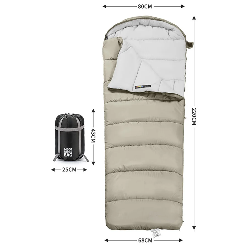 Double Persons Sleeping Bags For Adults Cold Weather 12°C- -18°C Cold-Resistant With Hooded Anti-splashing For Camping - Image 11