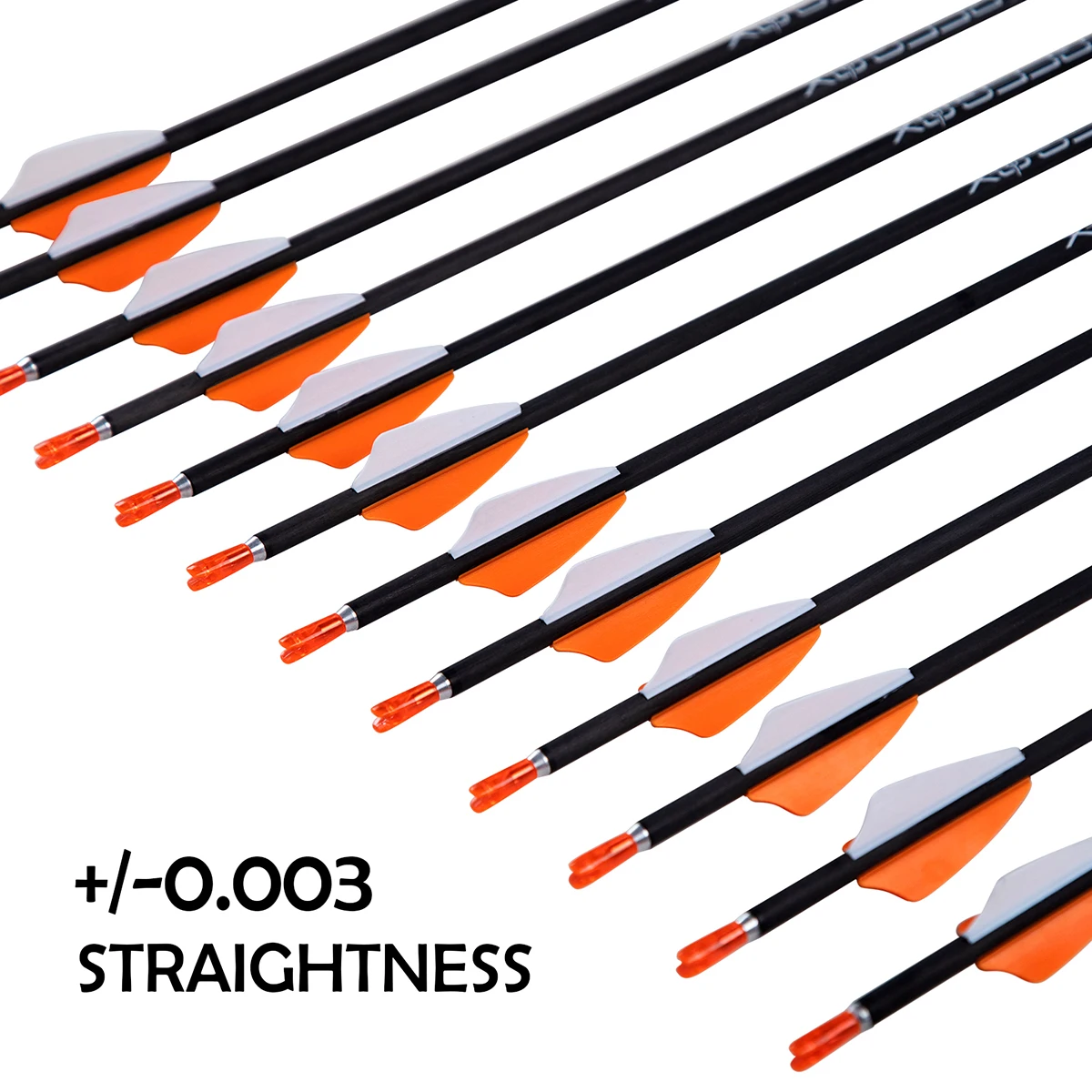 12pcs 31" Carbon Arrows for Compound Bow & Recurve Bow, Spine 1000-1500 Hunting Arrows Outdoor Target Practice - Image 2