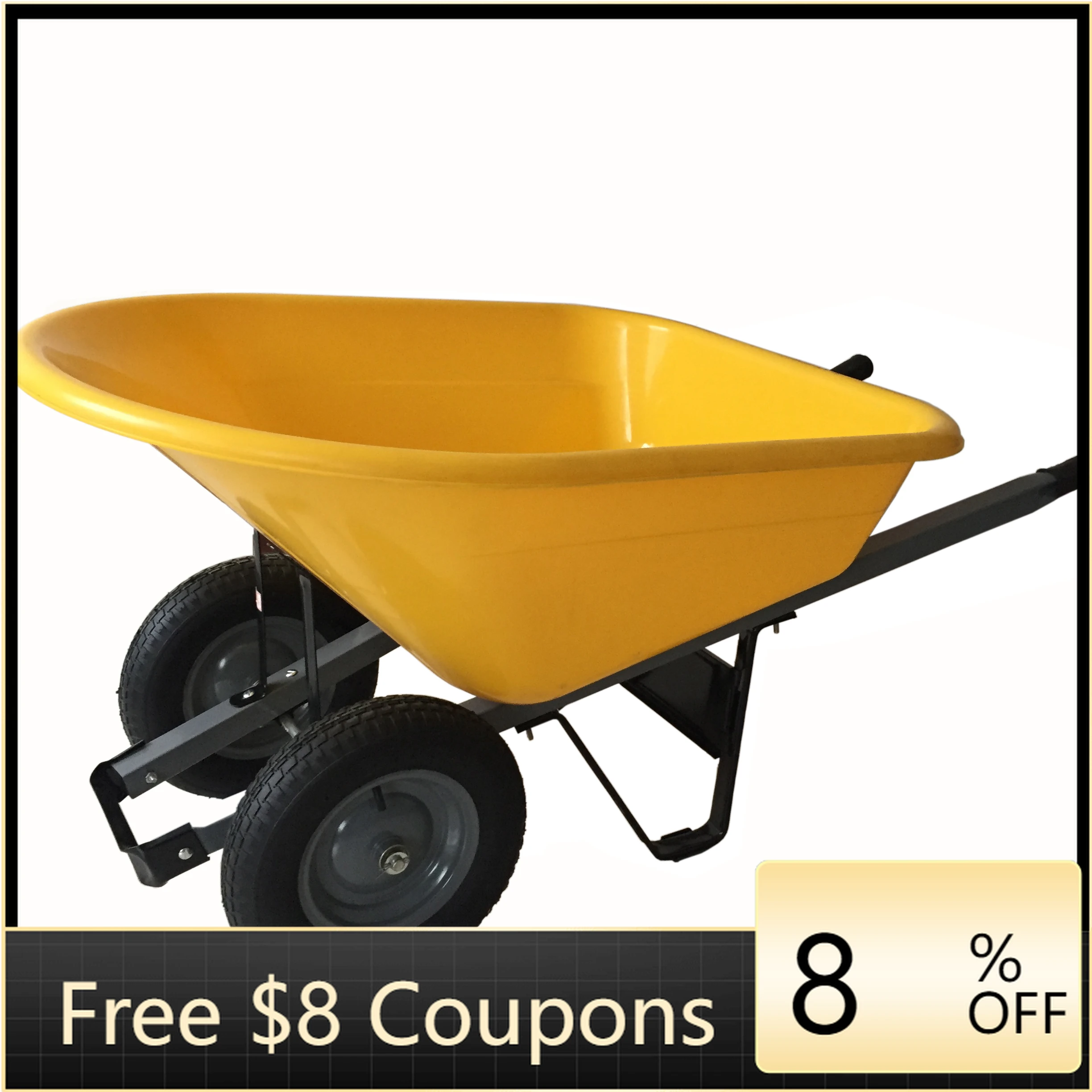 XMSJ High Quality Service 160kg Construction Steel Handle Wheel Barrow Garden Wheelbarrow