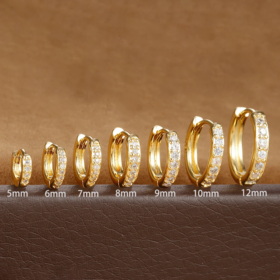 1Pair Stainless Steel Huggie Minimal Hoop Earrings Little Crystal Zirconia Thin Helix Tragus Cartilage Earrings Piercing Jewelry - Image 8