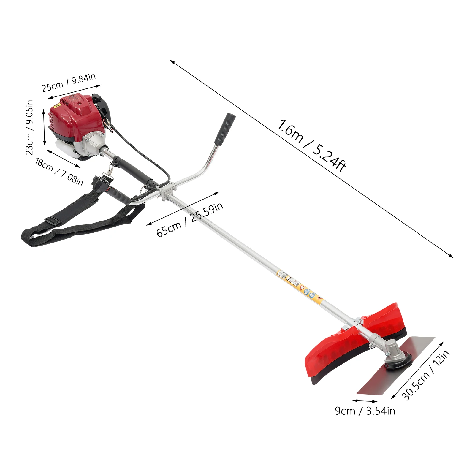 Weed Wacker 4-Stroke 35.8CC Gas-Powered Weed Eater Brush Cutter Lawn Edger Grass Trimmer Tools for Garden Yard Park - Image 4