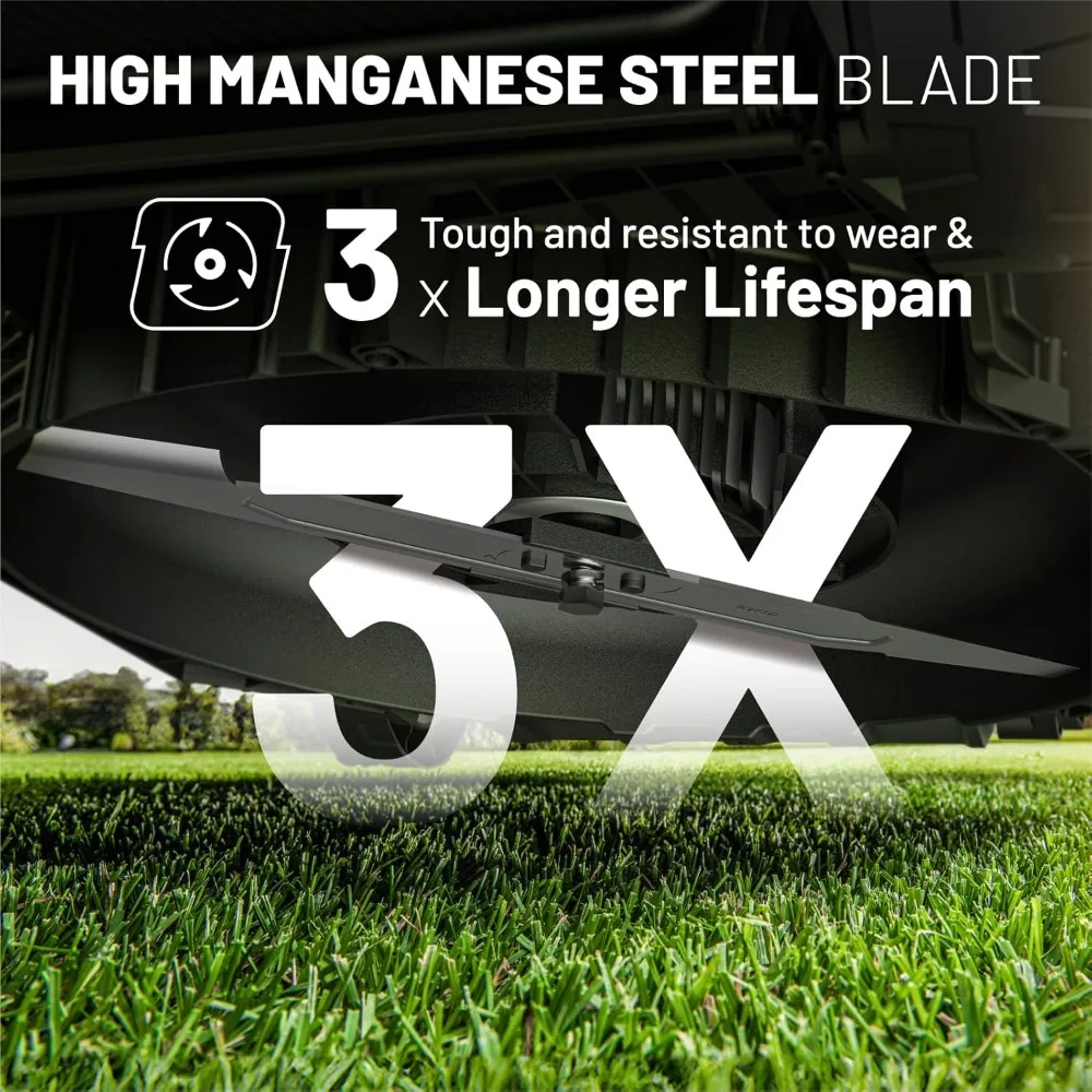 Litheli 18" 2x20V Electric Lawn Mower for Garden Yards, Lightweight Cordless Lawn Mower Brushless with 6-Position Height Adjustm - Image 6