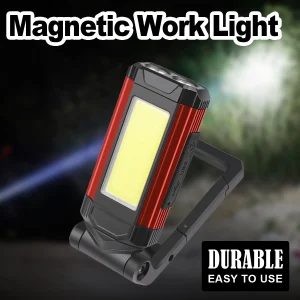 Led Work Light 10w Foldable Rechargeable Magnetic Flashlight Waterproof Flashlights Usb-cob Lamp With Hook Outdoor 6500k Lantern
