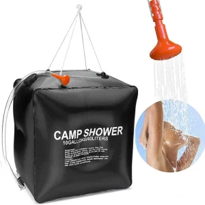 Water Bag 40L Shower Head Solar Power Fast Heating Camping Shower Bag Camping Fishing Hiking Water Storage Bag Bathing Bag