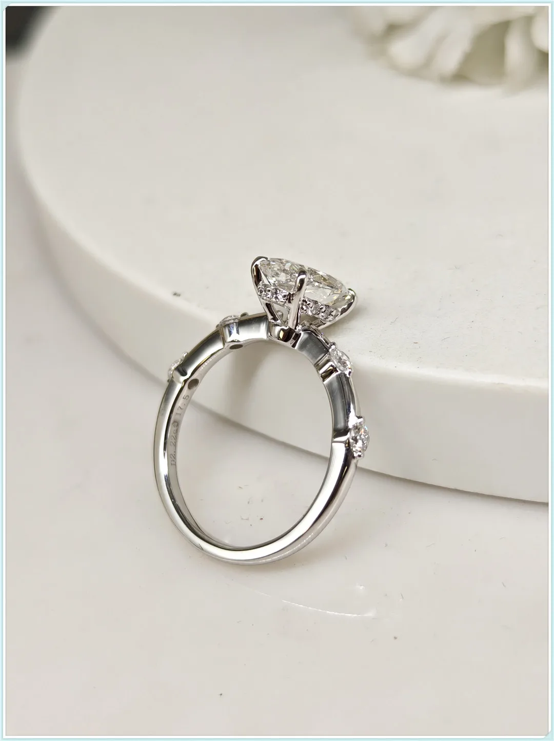 18K white gold diamond ring 2CT Laboratory Growth diamond E color IGI Certificate wedding diamond ring factory custom Valentine' - Image 3