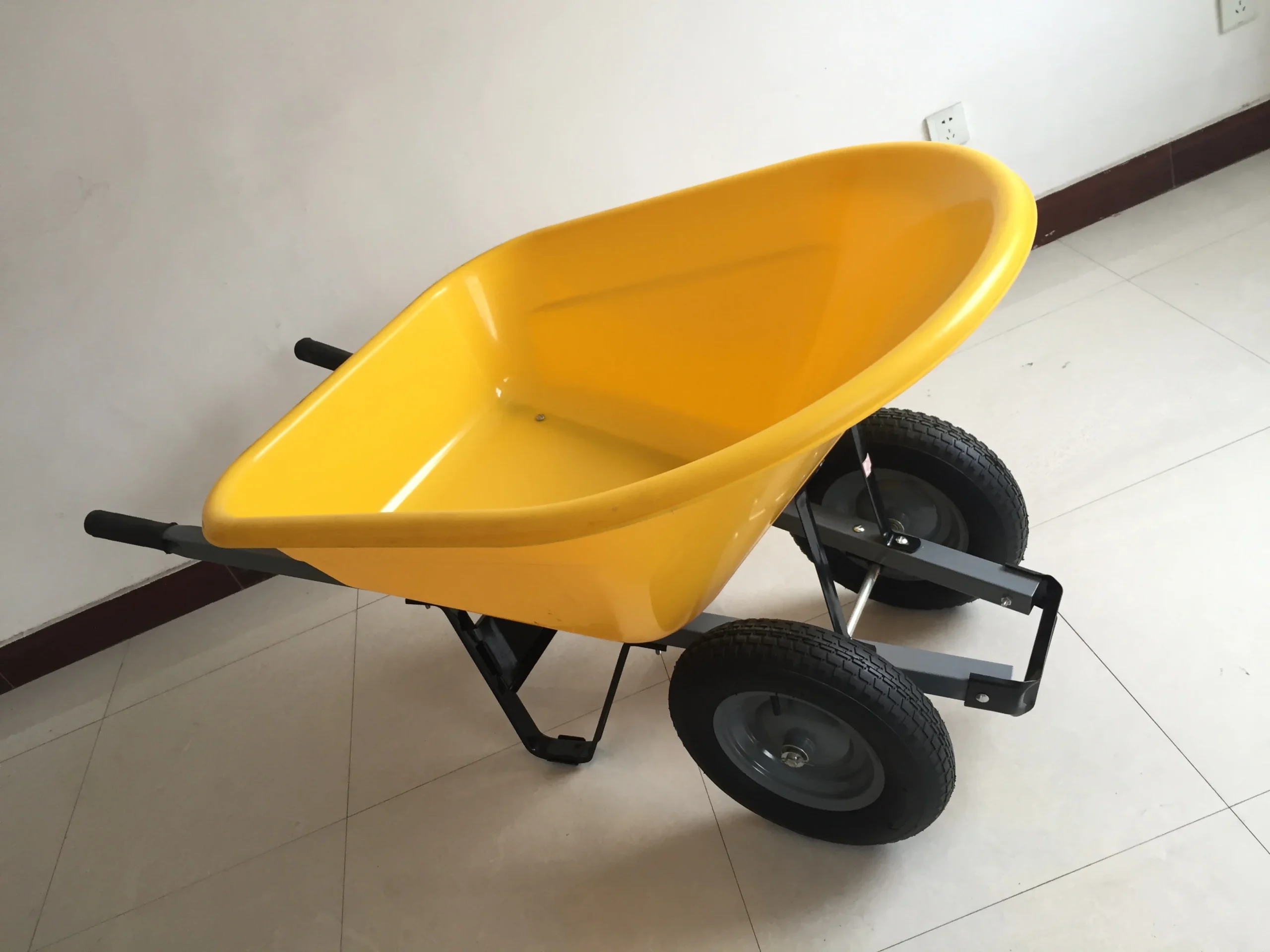 XMSJ High Quality Service 160kg Construction Steel Handle Wheel Barrow Garden Wheelbarrow - Image 2