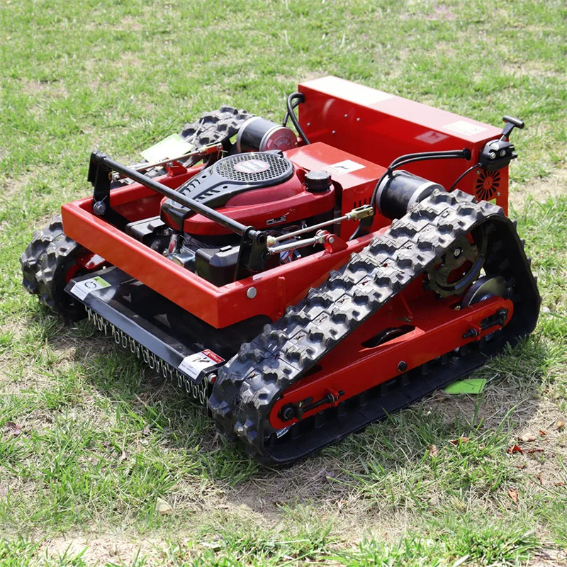 Hot Selling Remote Control Lawn Mower Crawler Type Gasoline Self Propelled Grass Cutting Machine - Image 6
