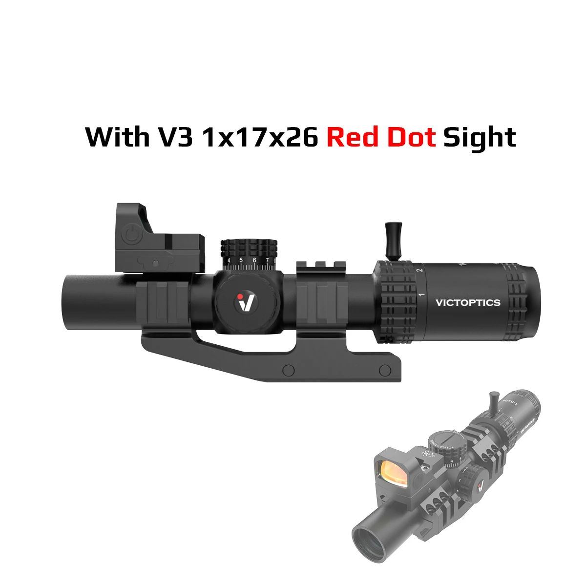 VictOptics S6 1-6x24i LPVO SFP Rifle Scope Fiber Reticle With Ultra Bright Dot Turret Lock Features For AR series - Image 9