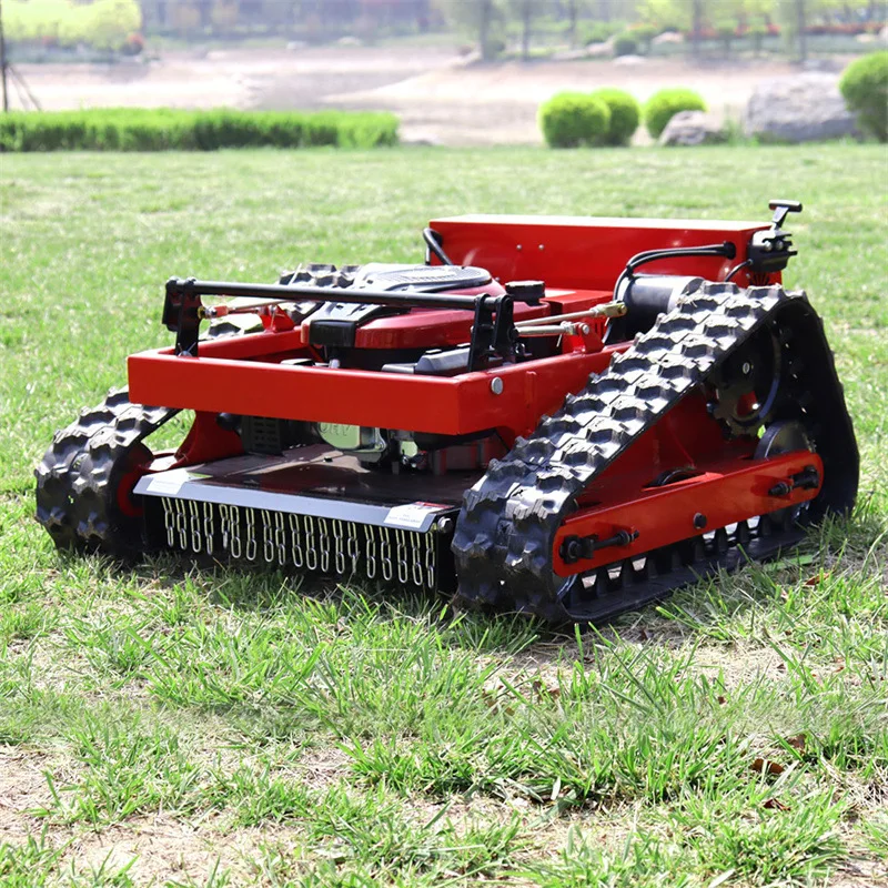 Hot Selling Remote Control Lawn Mower Crawler Type Gasoline Self Propelled Grass Cutting Machine - Image 2