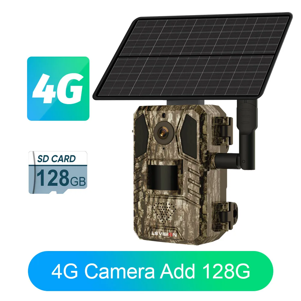 LS VISION Trail Camera 4G Wireless 2K Solar Powered Hunting Cameras Night Vision 4mp Waterproof Wild Cam For Wildlife Monitoring - Image 7