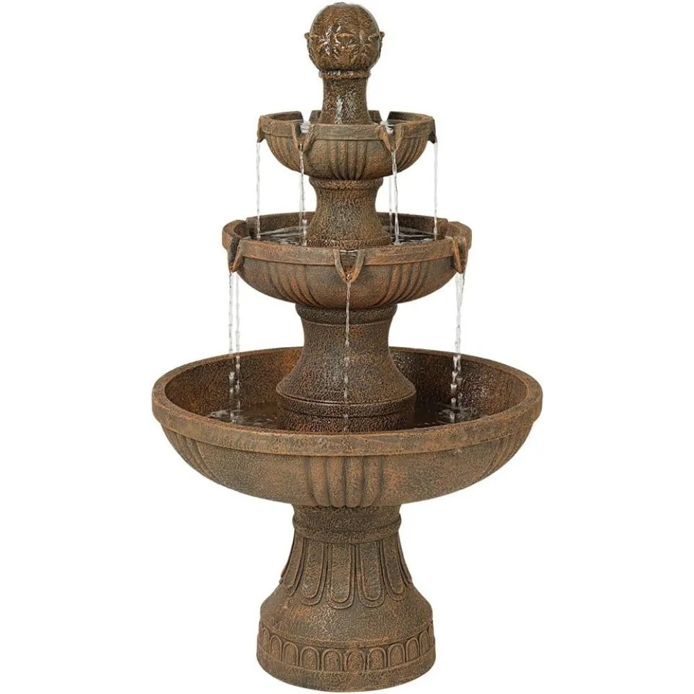 Tuscan Garden Classic Rustic Outdoor Floor Fountain and Waterfalls 41 1/2" High 3 Tiered Decor for Garden Patio Backyard Deck Ho - Image 6