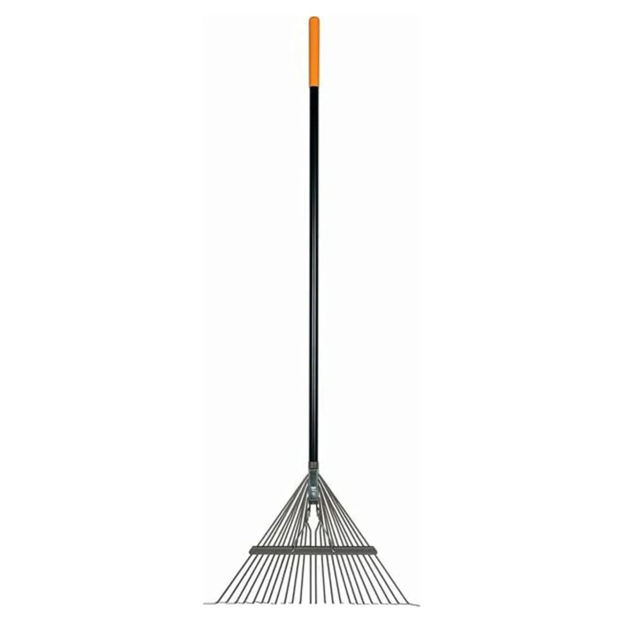 Fiskars Garden Rake, Metal Tine Leaf Rake with Fiberglass Handle, 62", Black