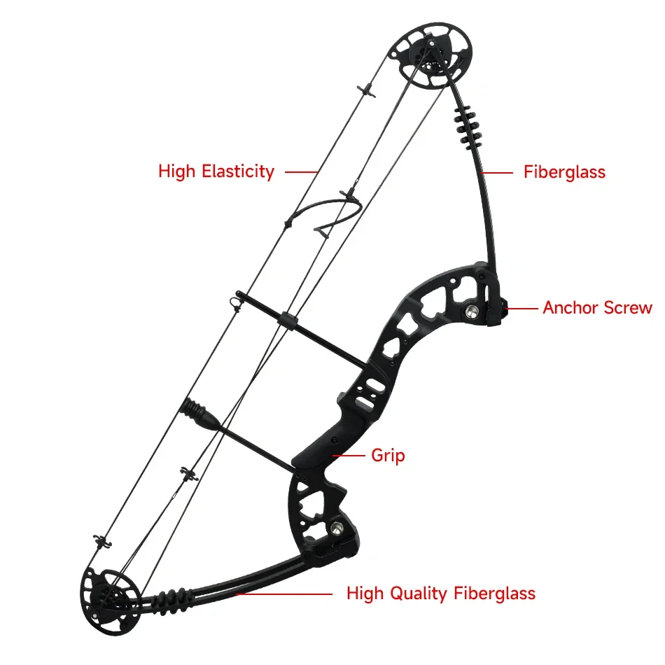 30-60lbs M131 Composite Bow 12 Pieces of Mixed Carbon Arrows Kit Five Needle Targeting Outdoor Hunting and Shooting Accessories - Image 3