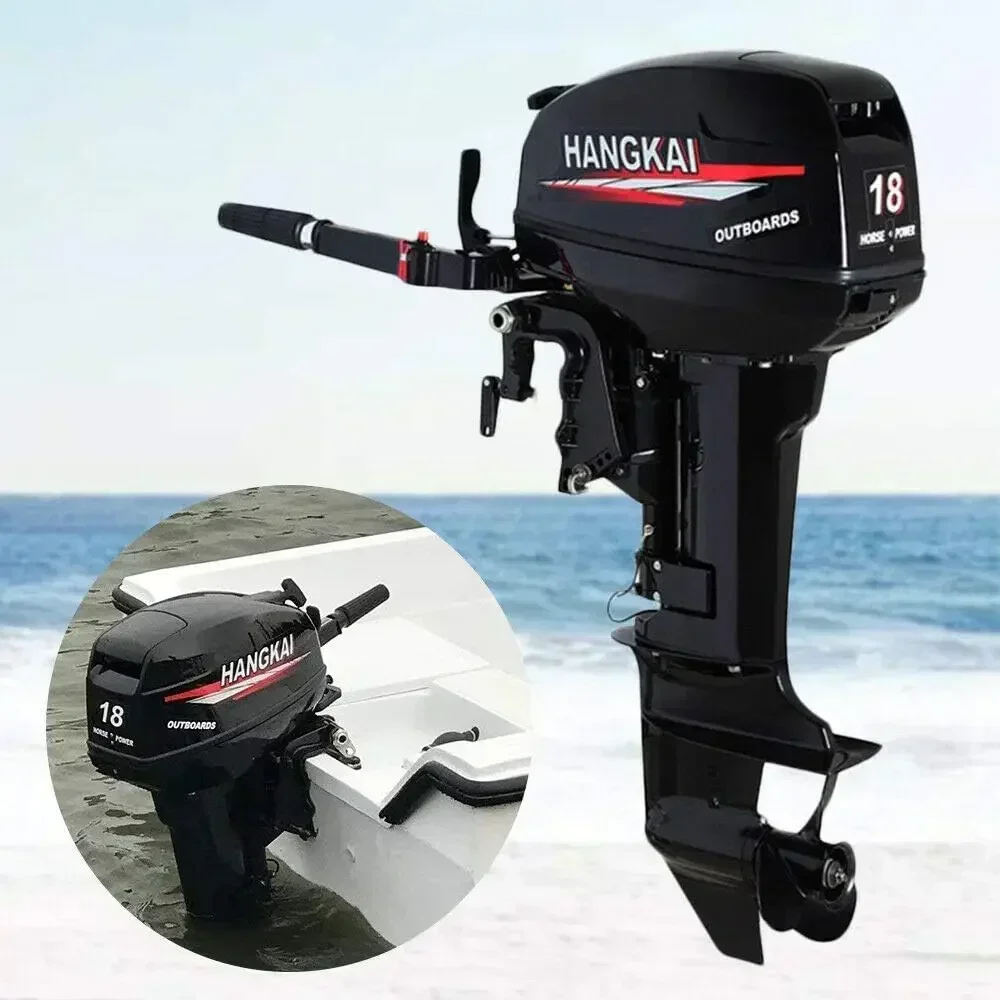 18HP 2 Stroke Outboard Motor, Fishing Boat Engine Water Cooling 246CC Heavy Duty Boat Engine Marine Engine with CDI Ignition - Image 2