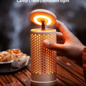 Outdoor retractable camping light, dual color ambient fill light, rechargeable magnetic work light, portable tent light
