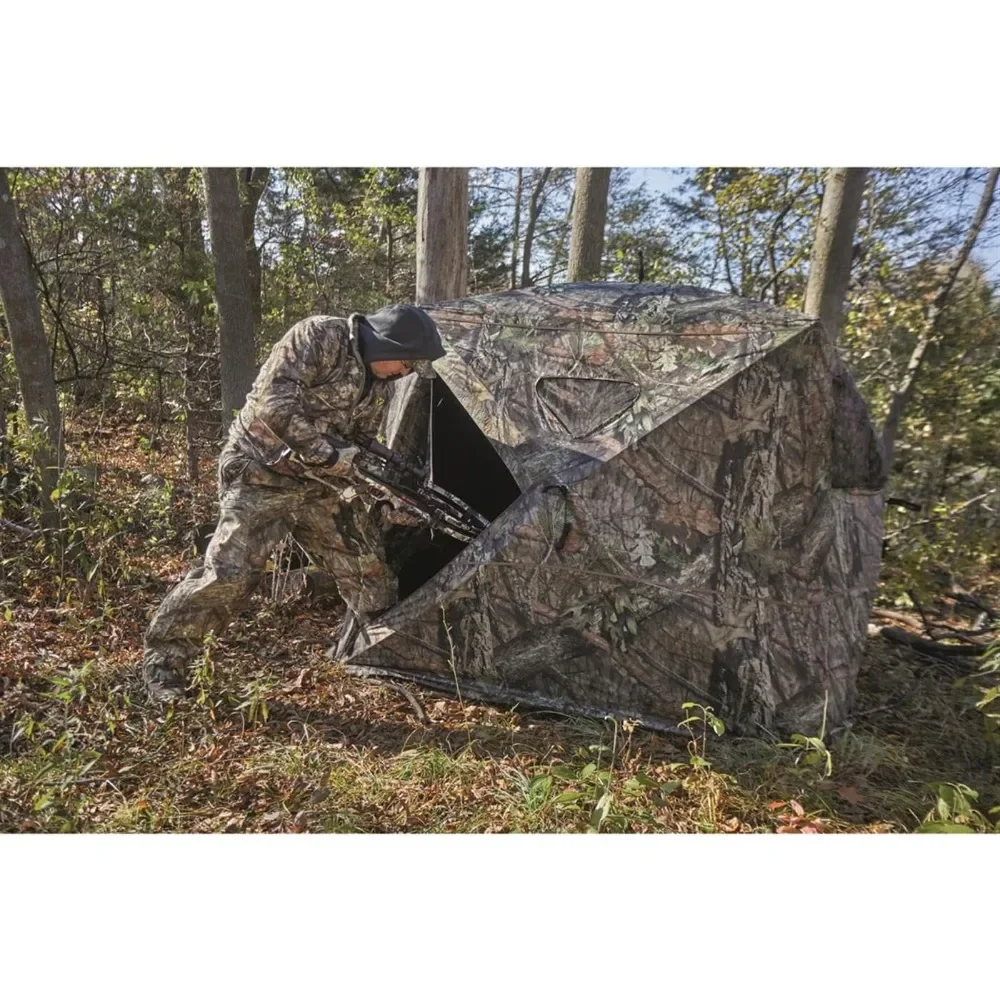 Flare 270 Pop-Up Hunting Camo Ground Blind for Deer, Duck, Bow, and Turkey Hunting Gear, Equipment, and Accessories - Image 4