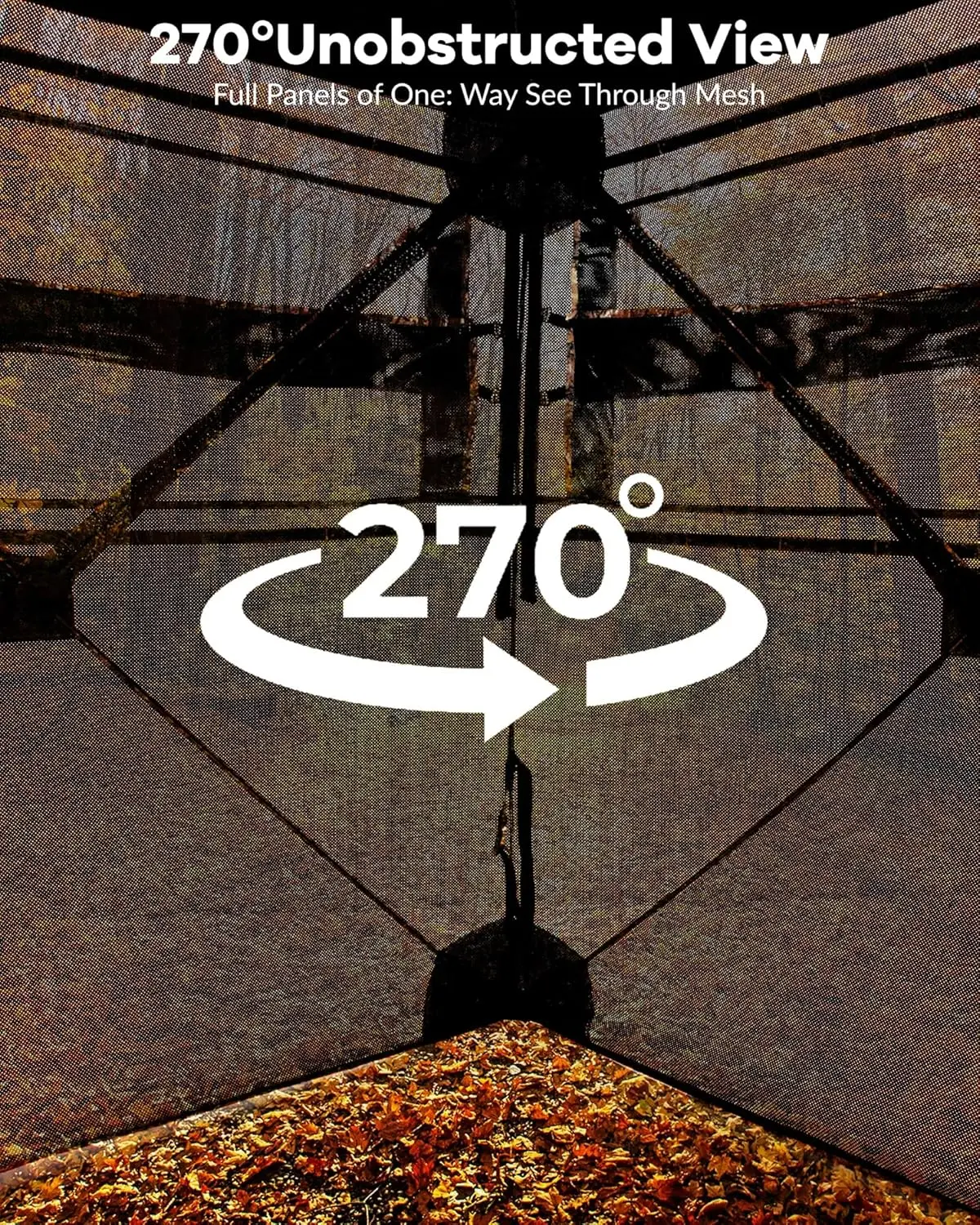 Outdoor Hunting Pop Up Ground Blinds for 4-6 People 116" 58" 66" with Windows and Silent Magnetic Door Lightweight Blinds - Image 2