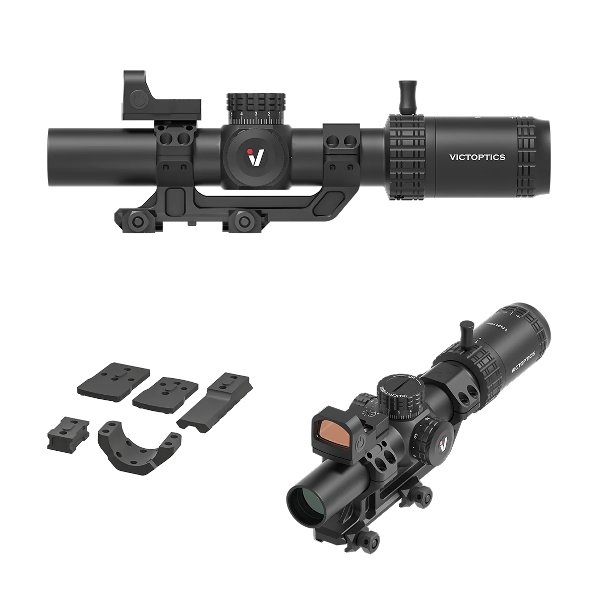 VictOptics S6 1-6x24i LPVO SFP Rifle Scope Fiber Reticle With Ultra Bright Dot Turret Lock Features For AR series - Image 8