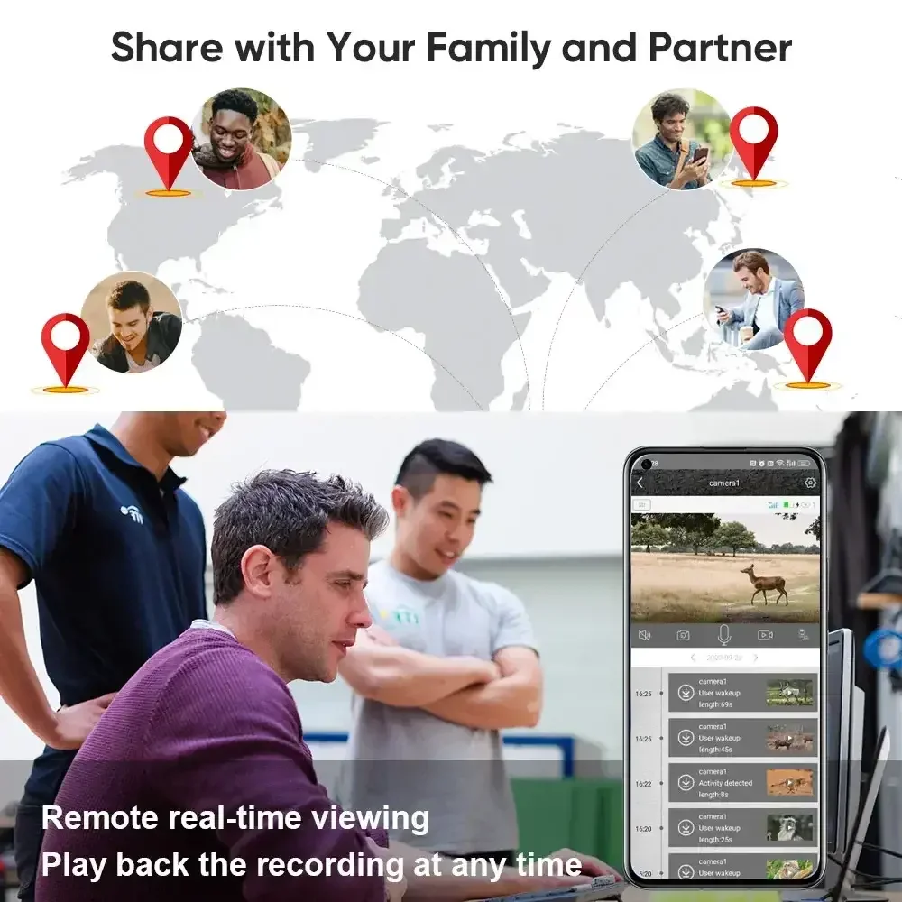 LS VISION Trail Camera 4G Wireless 2K Solar Powered Hunting Cameras Night Vision 4mp Waterproof Wild Cam For Wildlife Monitoring - Image 6